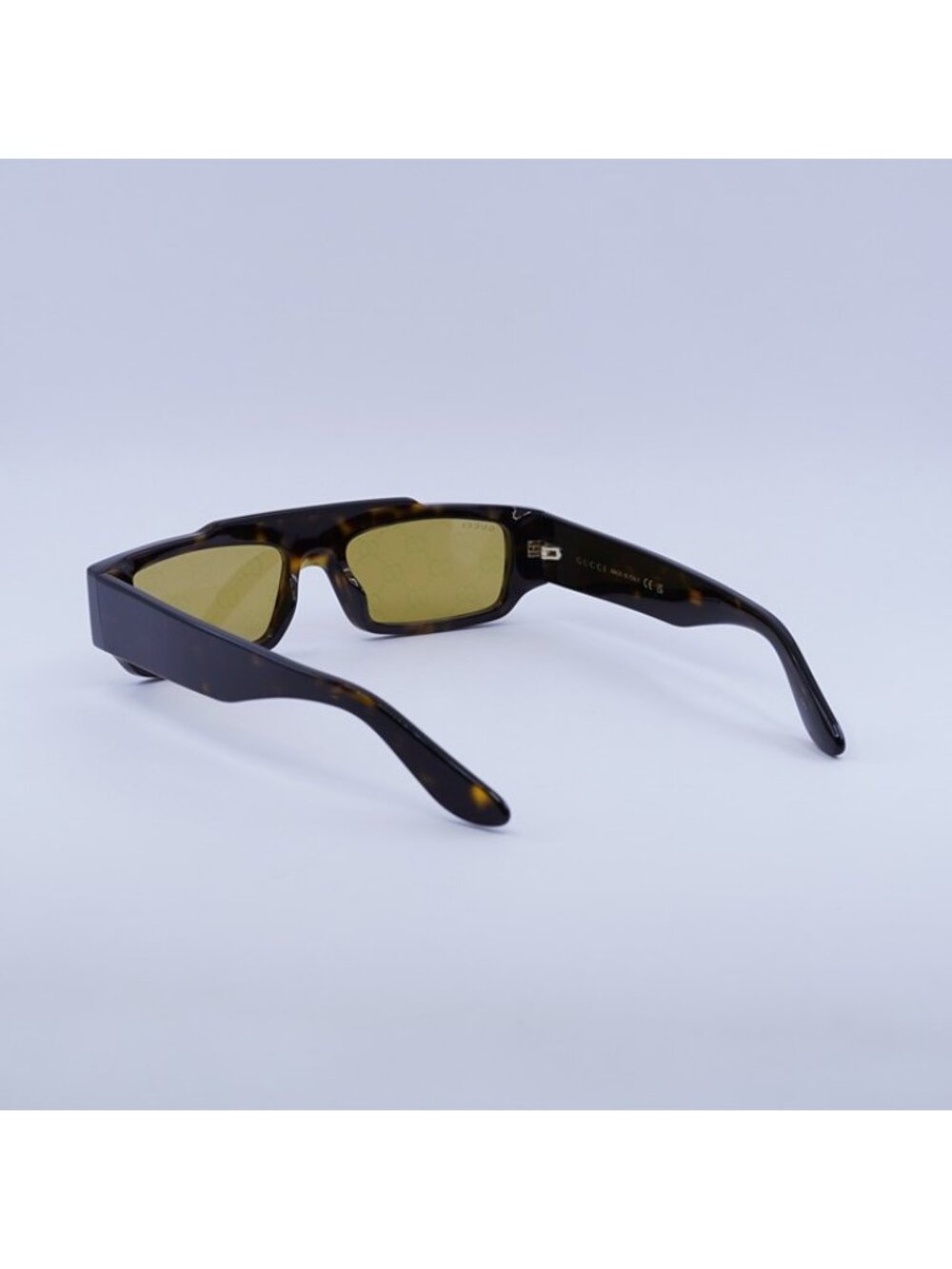 Gucci GG1592S 002 Sunglasses Havana Rectangle Frame, Yellow with Pattern Lenses - Picture 5 of 11